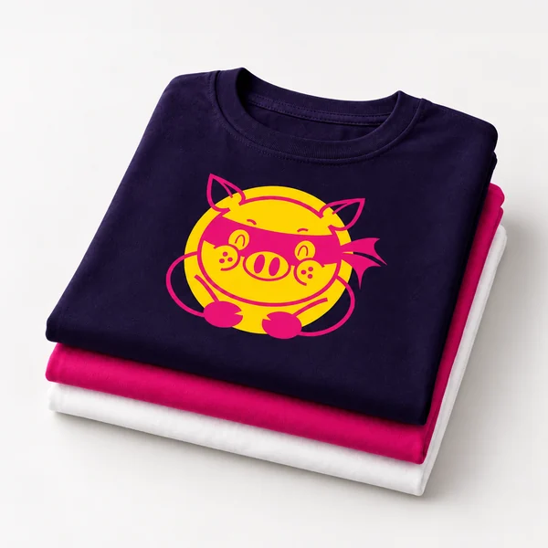 Playeras morada, magenta y blanca con impresión Inkink